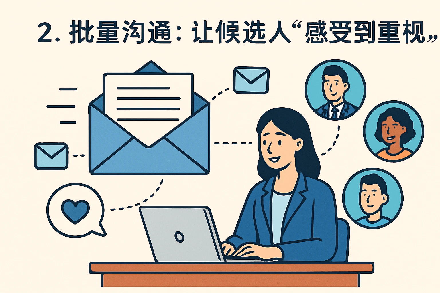 2. 批量沟通：让候选人“感受到重视”