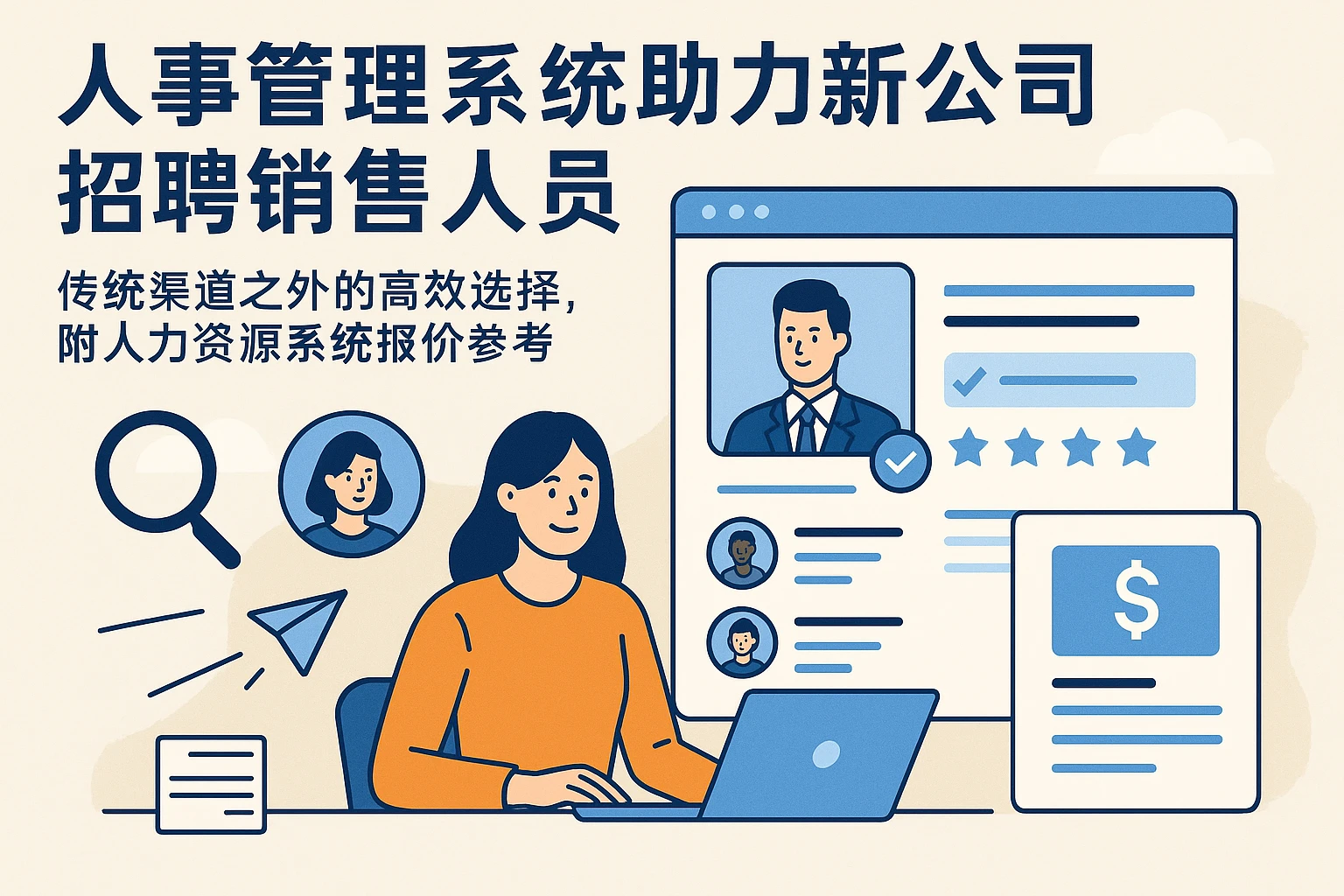 人事管理系统助力新公司招聘销售人员：传统渠道之外的高效选择，附人力资源系统报价参考
