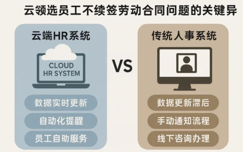 云端HR系统vs传统人事系统：解决员工不续签劳动合同问题的关键差异