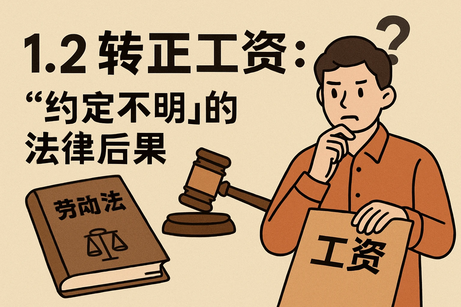 1.2 转正工资：“约定不明”的法律后果