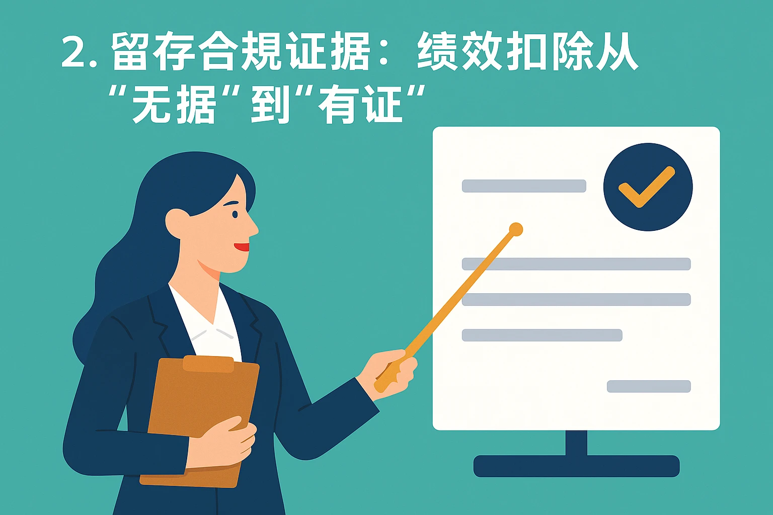 2. 留存合规证据：绩效扣除从“无据”到“有证”