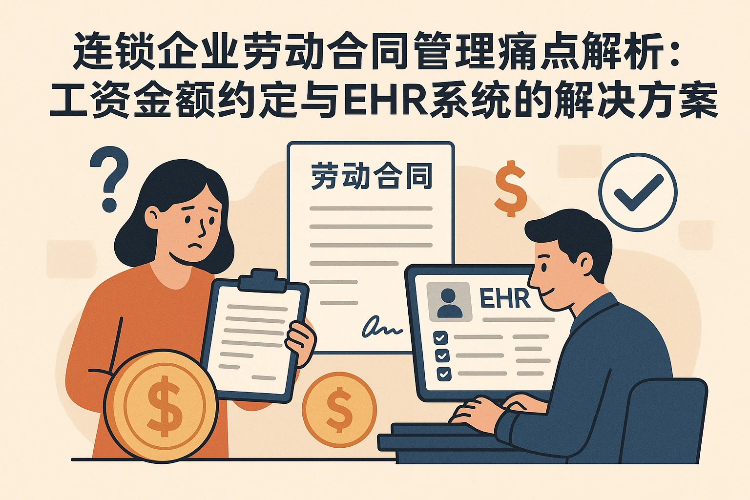 连锁企业劳动合同管理痛点解析:工资金额约定与EHR系统的解决方案