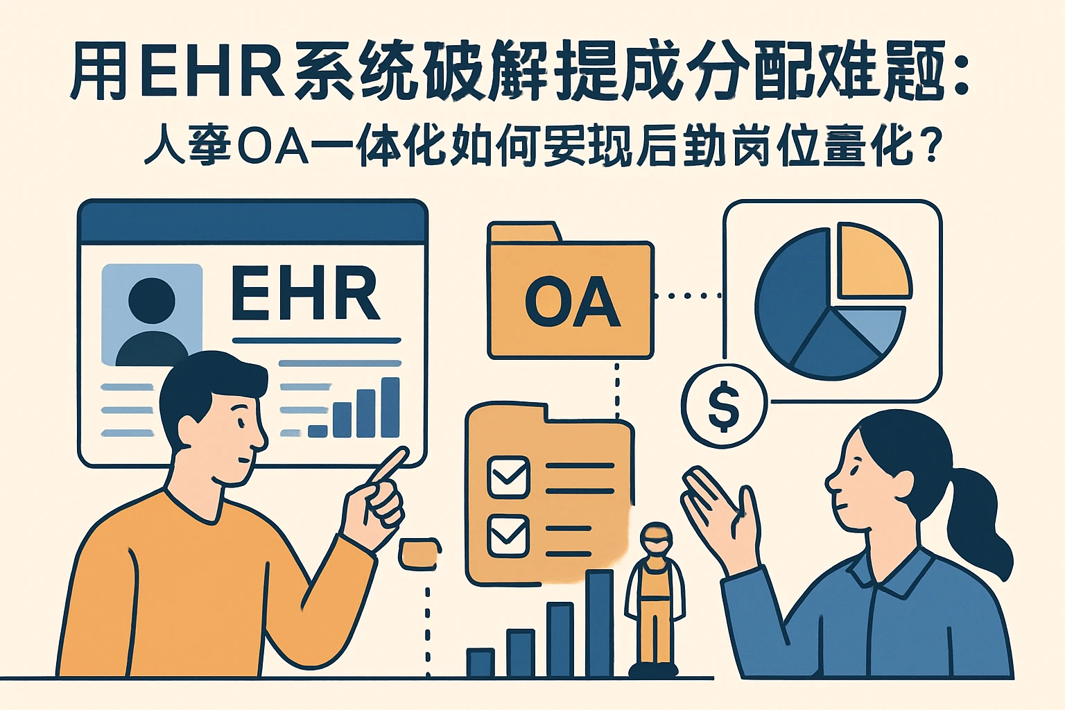 用EHR系统破解提成分配难题：人事OA一体化如何实现后勤岗位量化？