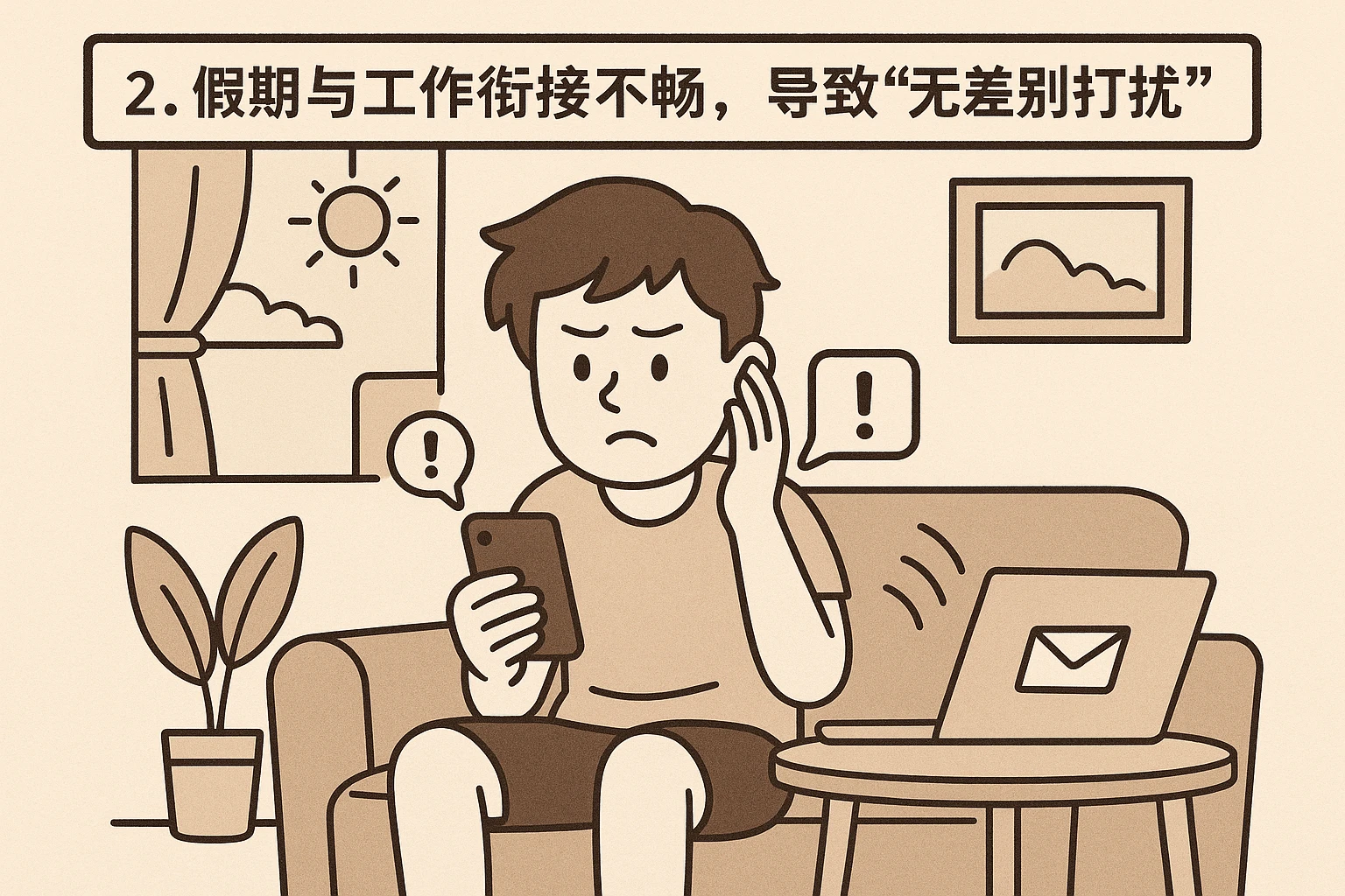 2. 假期与工作衔接不畅，导致“无差别打扰”