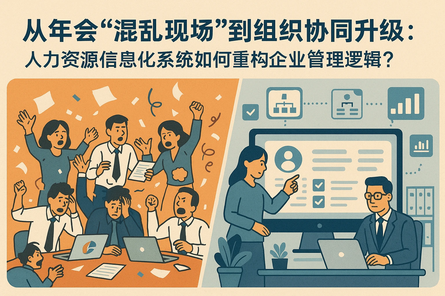 从年会“混乱现场”到组织协同升级：人力资源信息化系统如何重构企业管理逻辑？