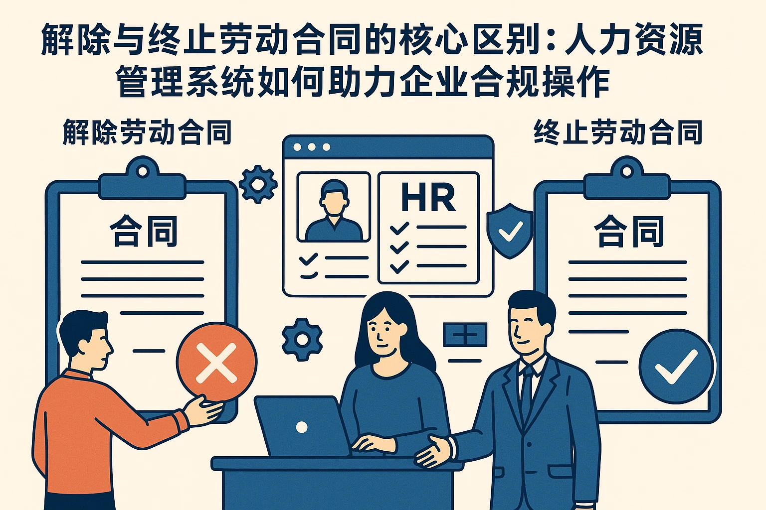 解除与终止劳动合同的核心区别：人力资源管理系统如何助力企业合规操作