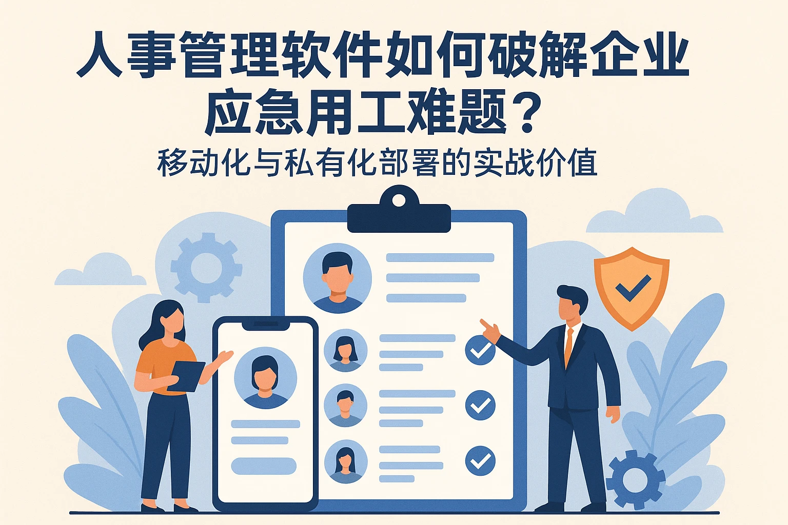 人事管理软件如何破解企业应急用工难题？移动化与私有化部署的实战价值
