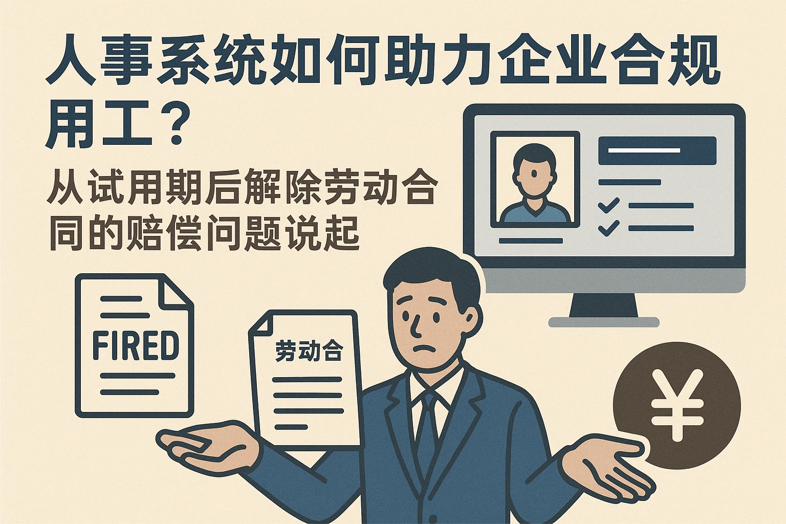 人事系统如何助力企业合规用工？从试用期后解除劳动合同的赔偿问题说起