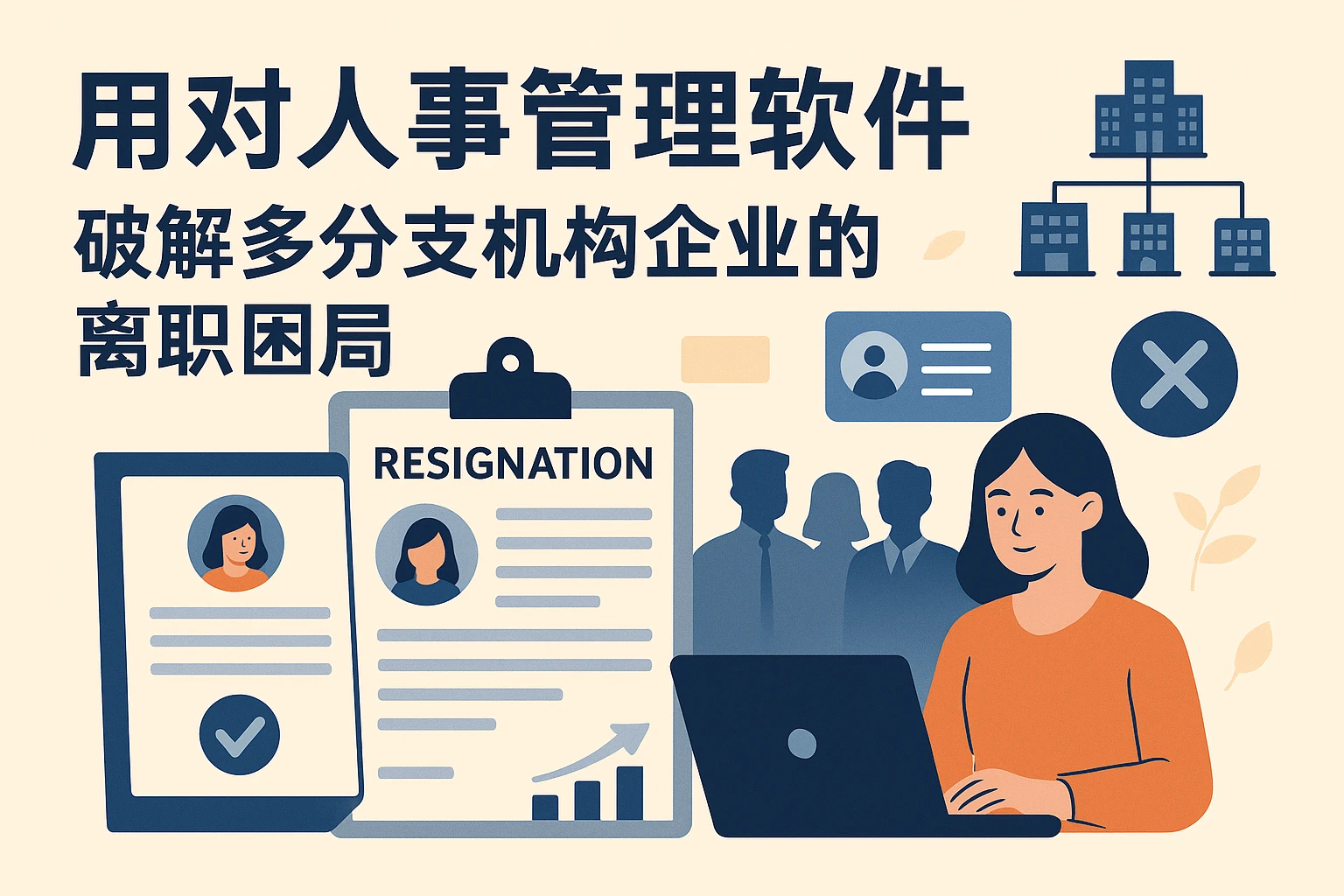 用对人事管理软件：破解多分支机构企业的离职困局