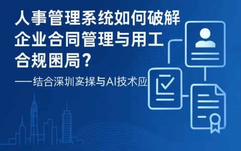 人事管理系统如何破解企业合同管理与用工合规困局？——结合深圳实操与AI技术应用