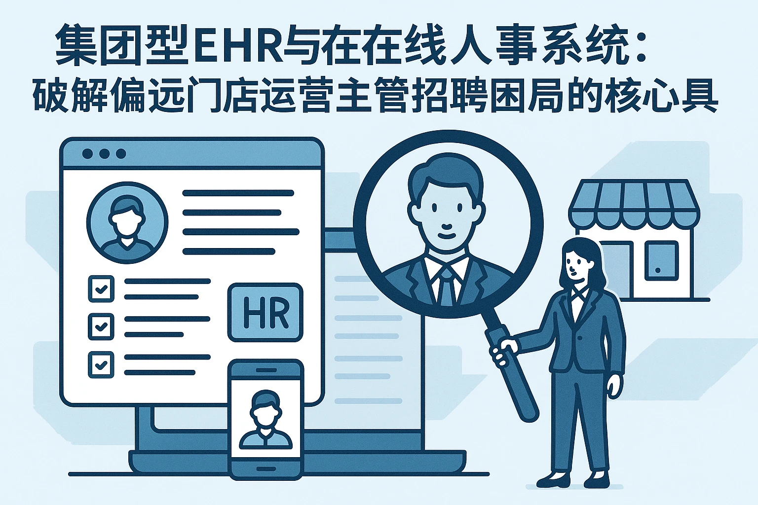 集团型EHR与在线人事系统：破解偏远门店运营主管招聘困局的核心工具