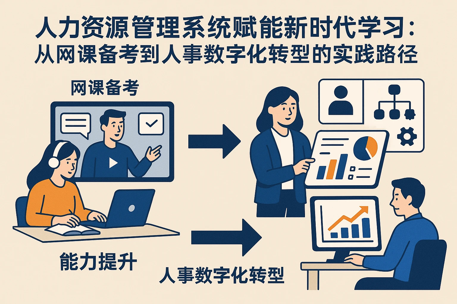 人力资源管理系统赋能新时代学习:从网课备考到人事数字化转型的实践路径