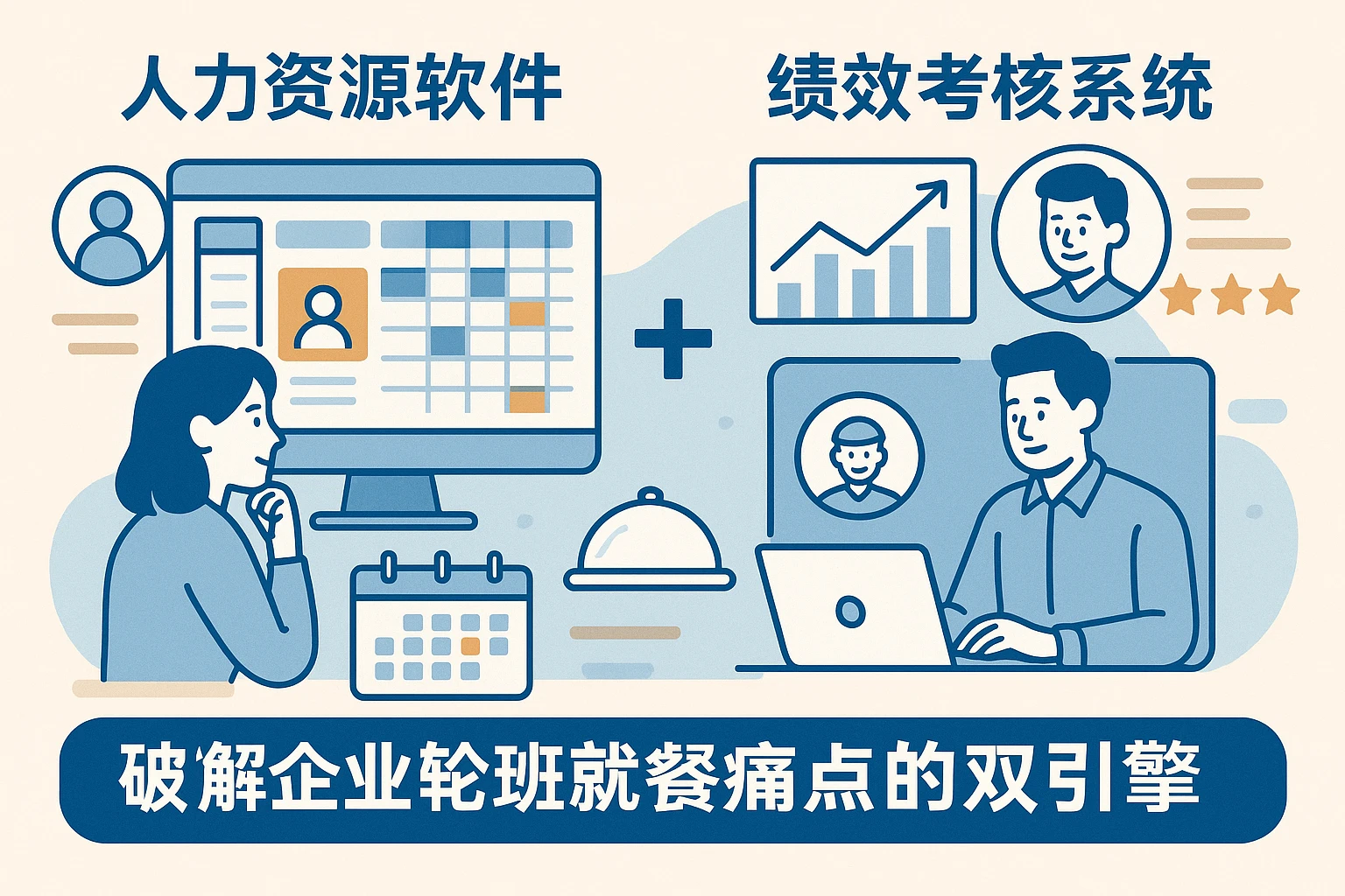 人力资源软件+绩效考核系统：破解企业轮班就餐痛点的双引擎