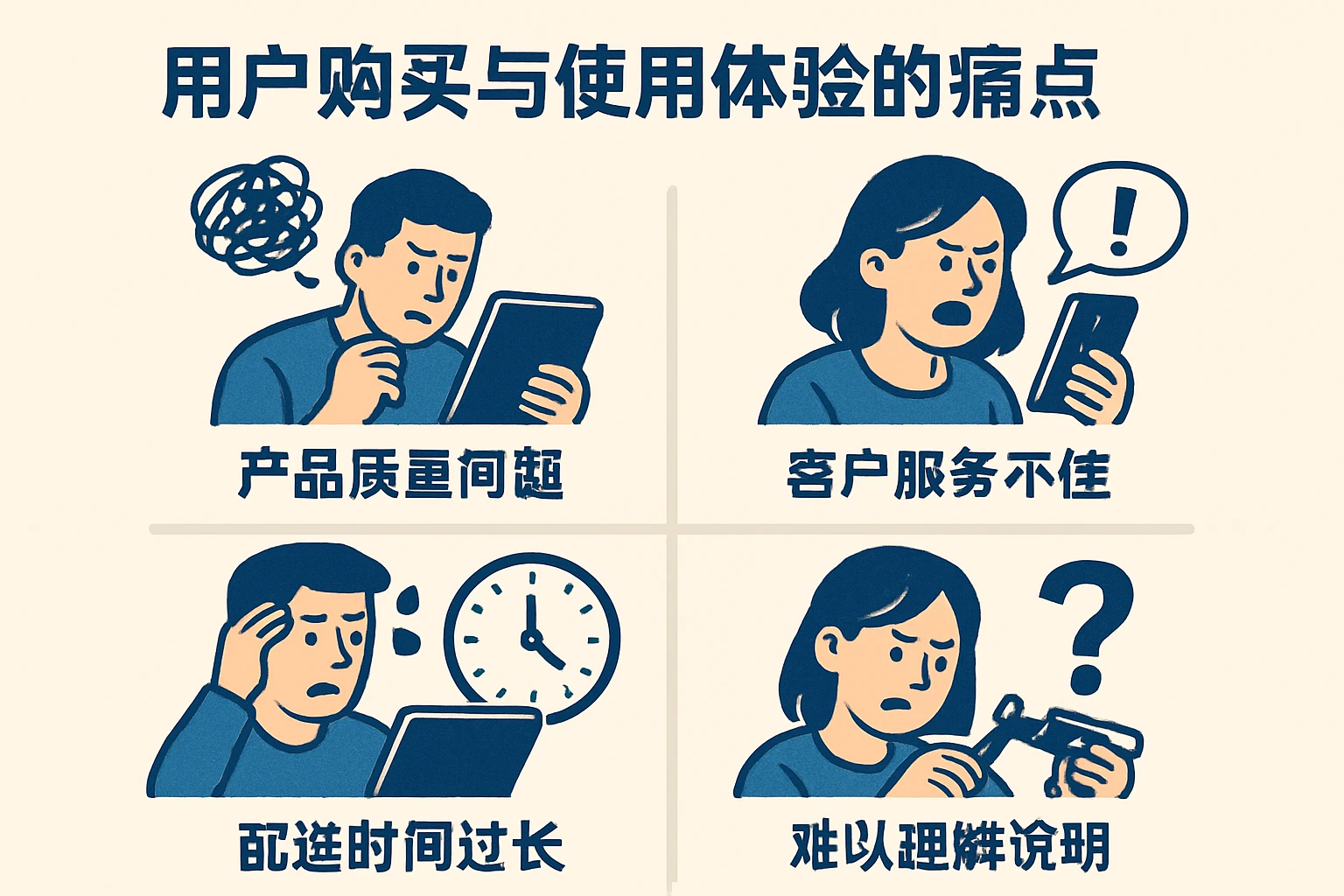 用户购买与使用体验的痛点