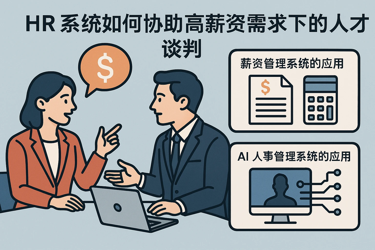 HR系统如何协助高薪资需求下的人才谈判——薪资管理系统与AI人事管理系统的应用