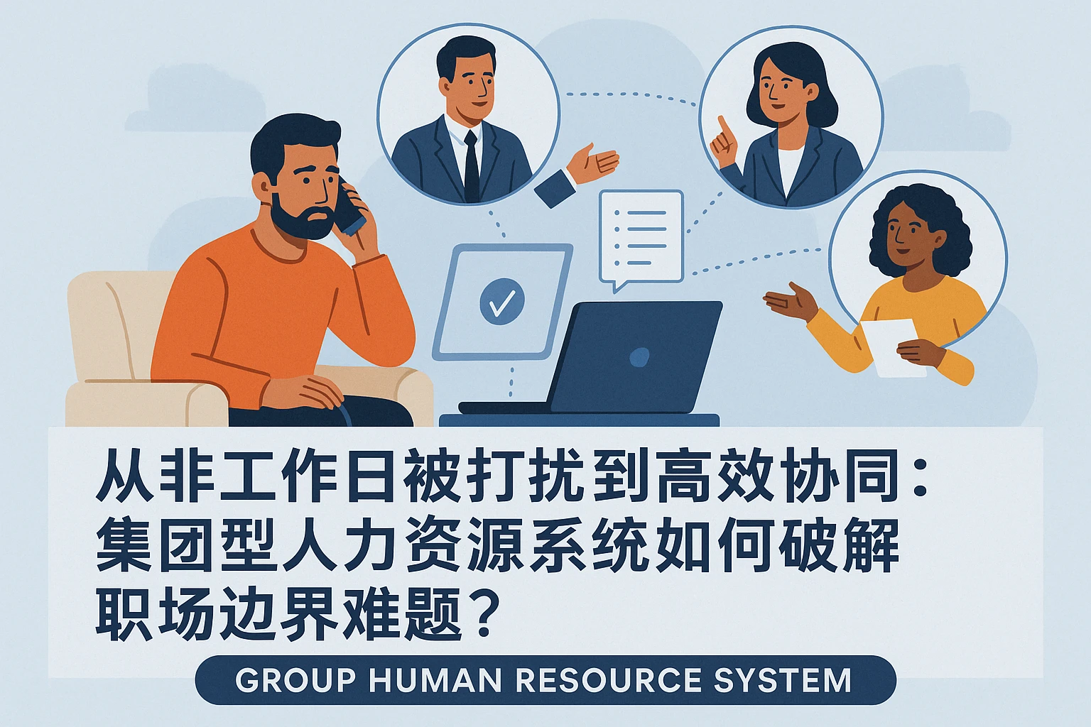 从非工作日被打扰到高效协同：集团型人力资源系统如何破解职场边界难题？