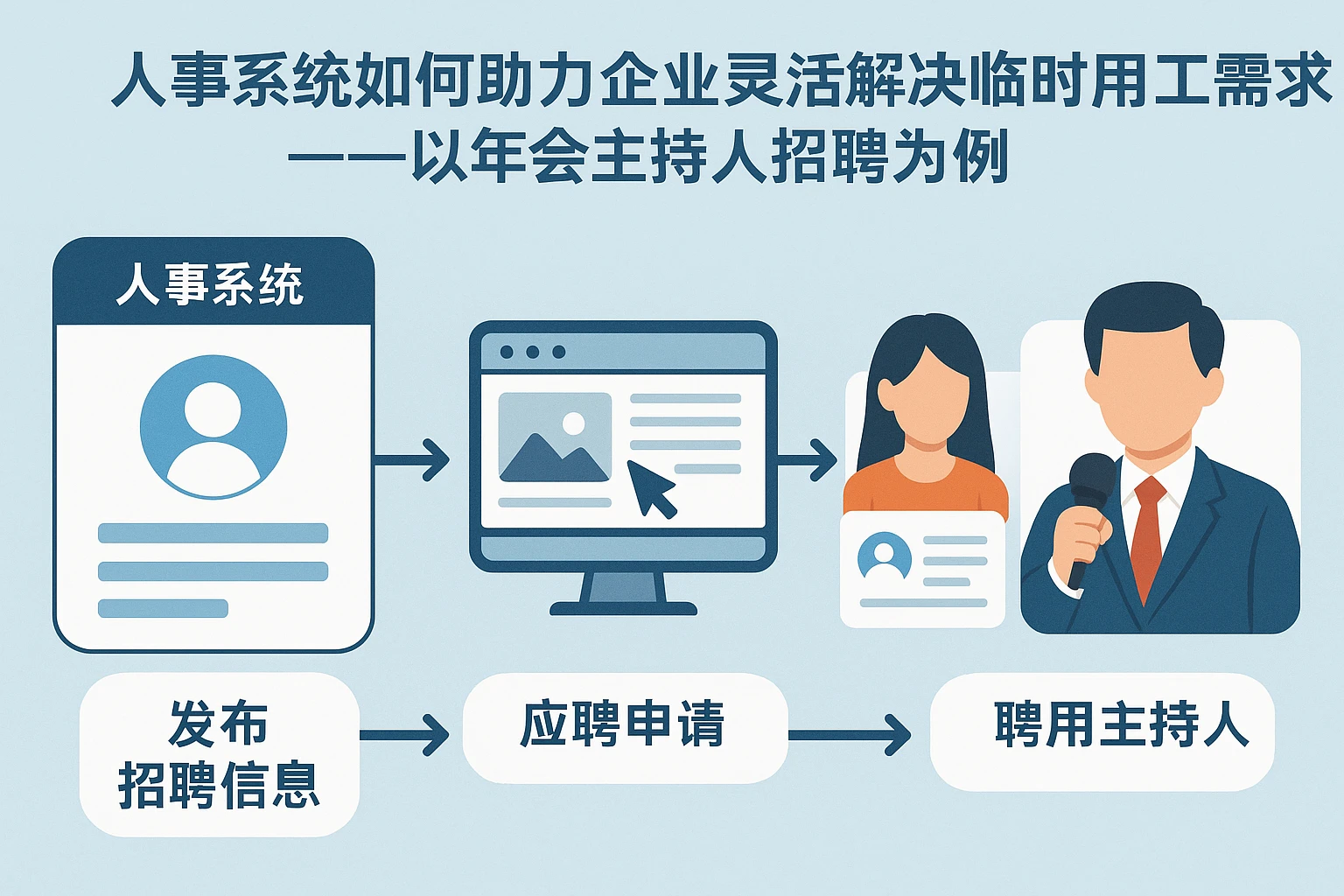 人事系统如何助力企业灵活解决临时用工需求——以年会主持人招聘为例