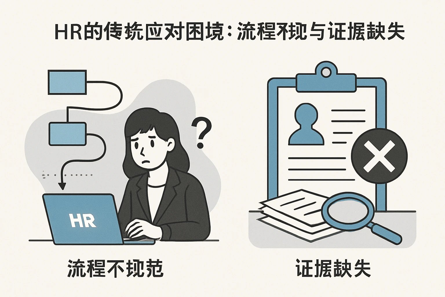 2. HR的传统应对困境：流程不规范与证据缺失