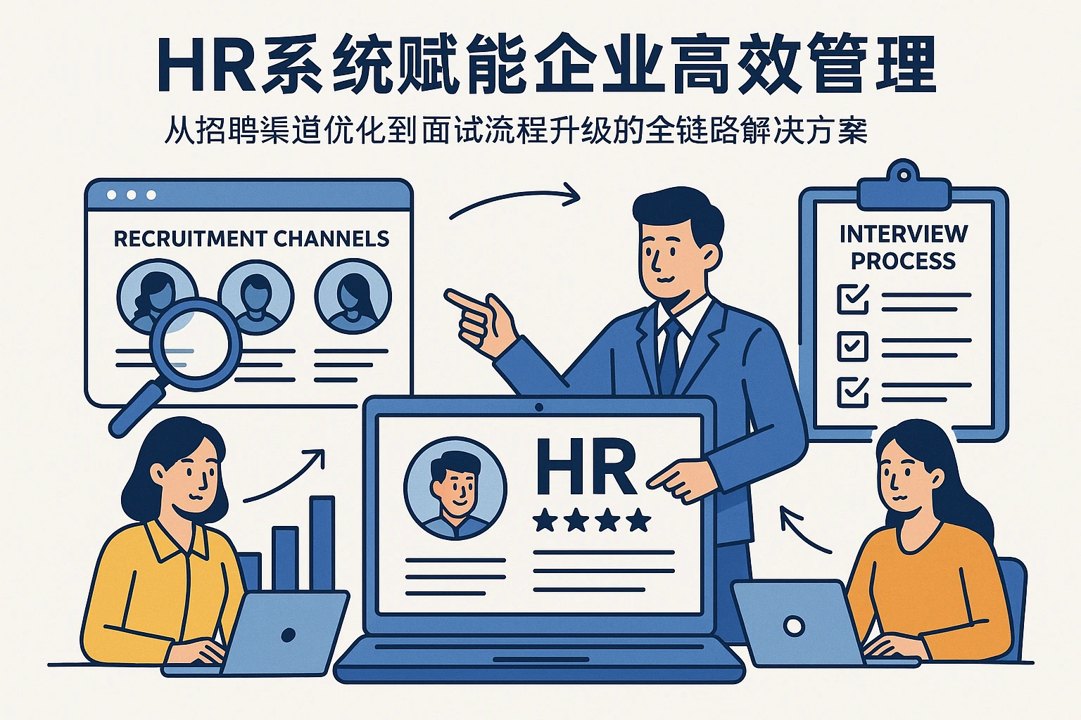 HR系统赋能企业高效管理:从招聘渠道优化到面试流程升级的全链路解决方案