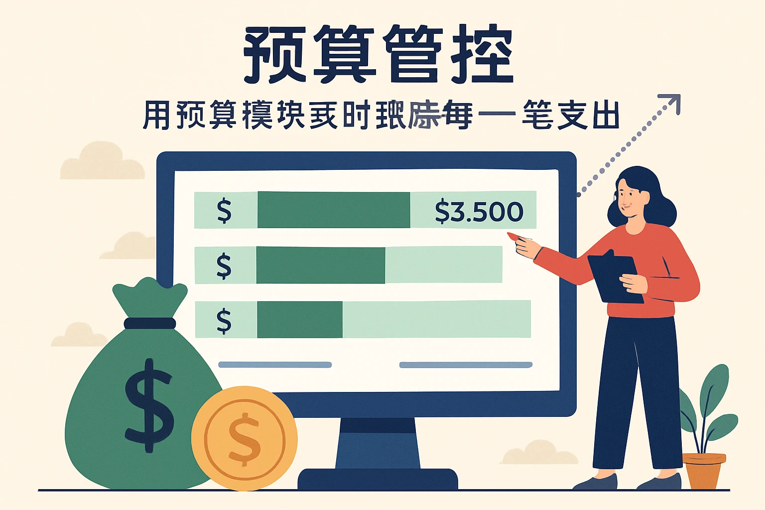 2. 预算管控：用预算模块实时跟踪每一笔支出