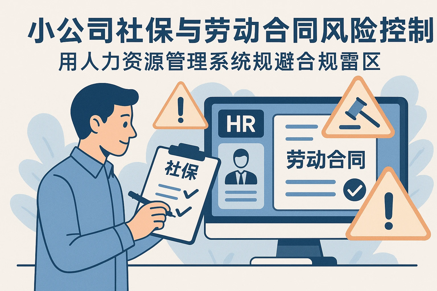 小公司社保与劳动合同风险控制：用人力资源管理系统规避合规雷区