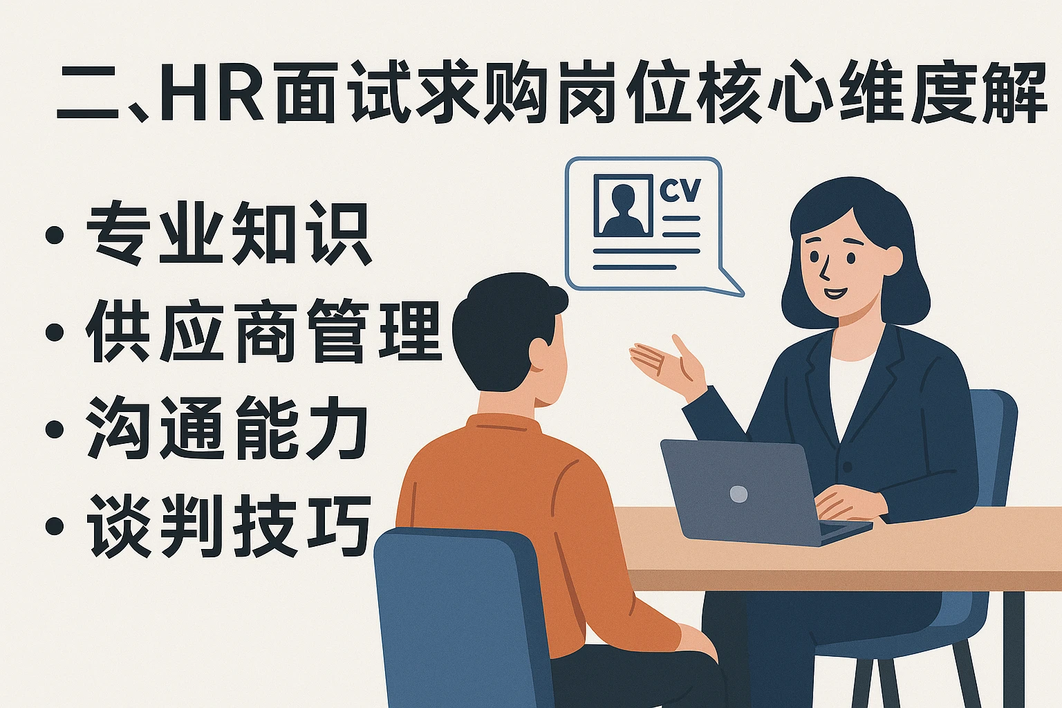 二、HR面试采购岗位的核心维度解析