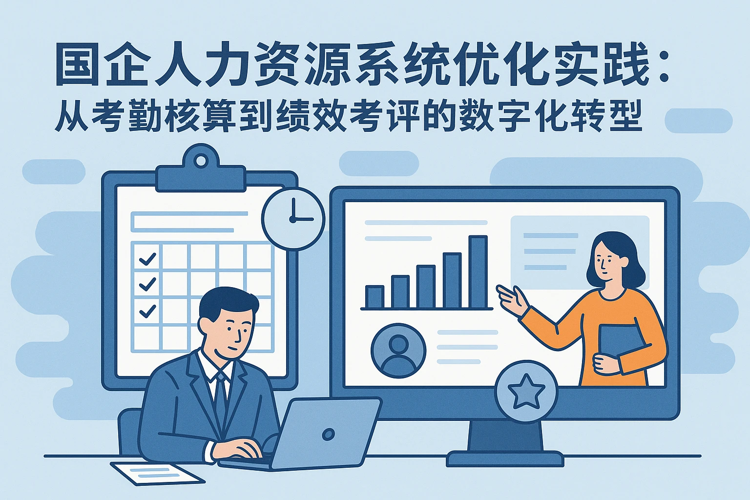 国企人力资源系统优化实践：从考勤核算到绩效考评的数字化转型
