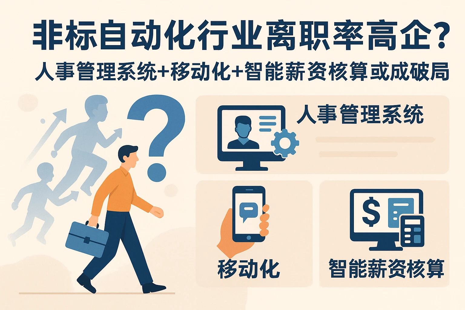非标自动化行业离职率高企？人事管理系统+移动化+智能薪资核算或成破局关键