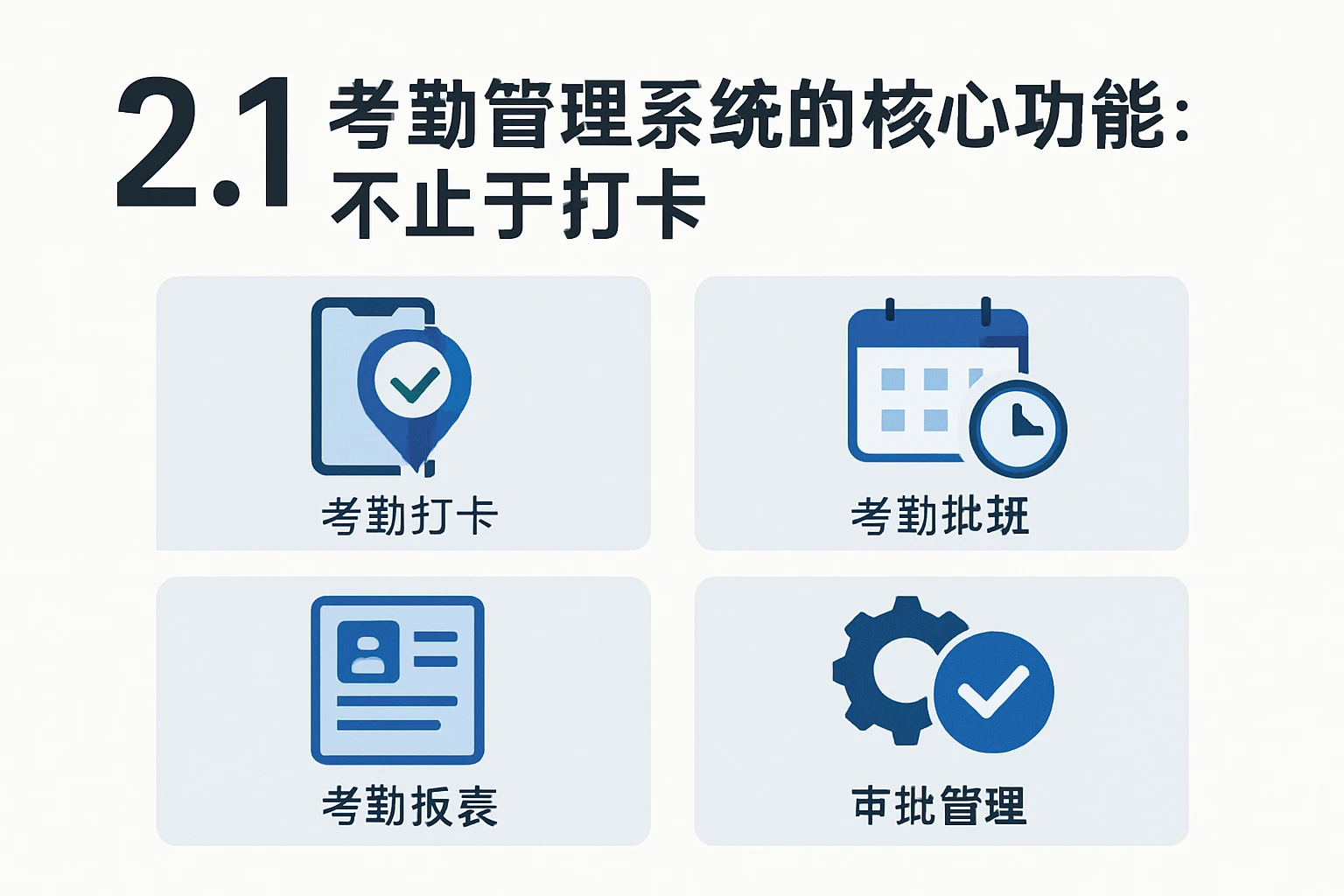 2.1 考勤管理系统的核心功能：不止于打卡