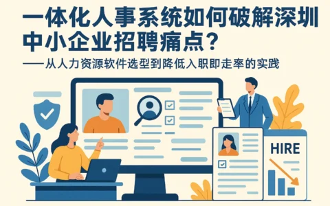 一体化人事系统如何破解深圳中小企业招聘痛点？——从人力资源软件选型到降低入职即走率的实践