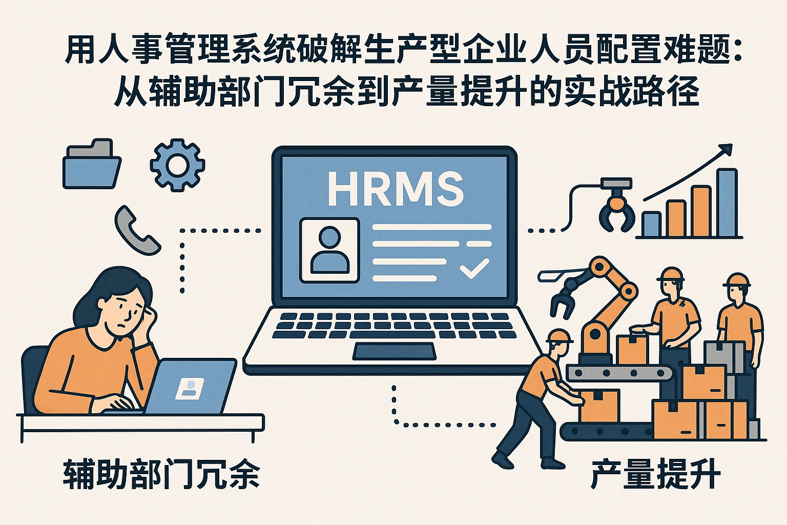 用人事管理系统破解生产型企业人员配置难题：从辅助部门冗余到产量提升的实战路径