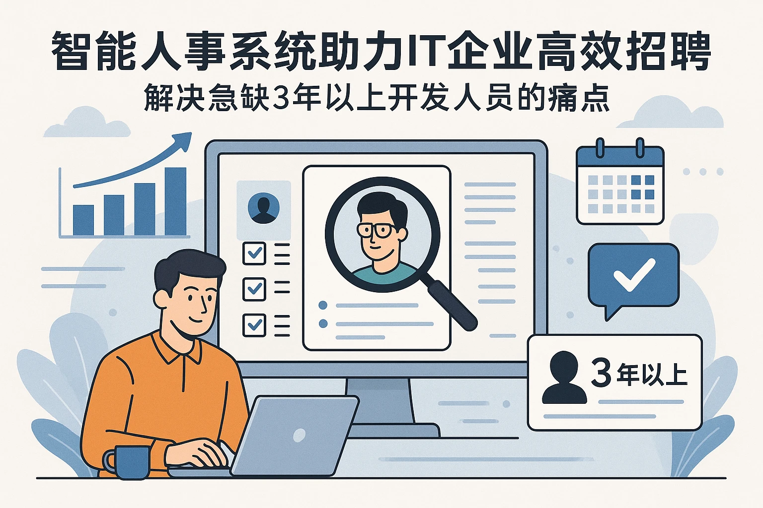 智能人事系统助力IT企业高效招聘：解决急缺3年以上开发人员的痛点