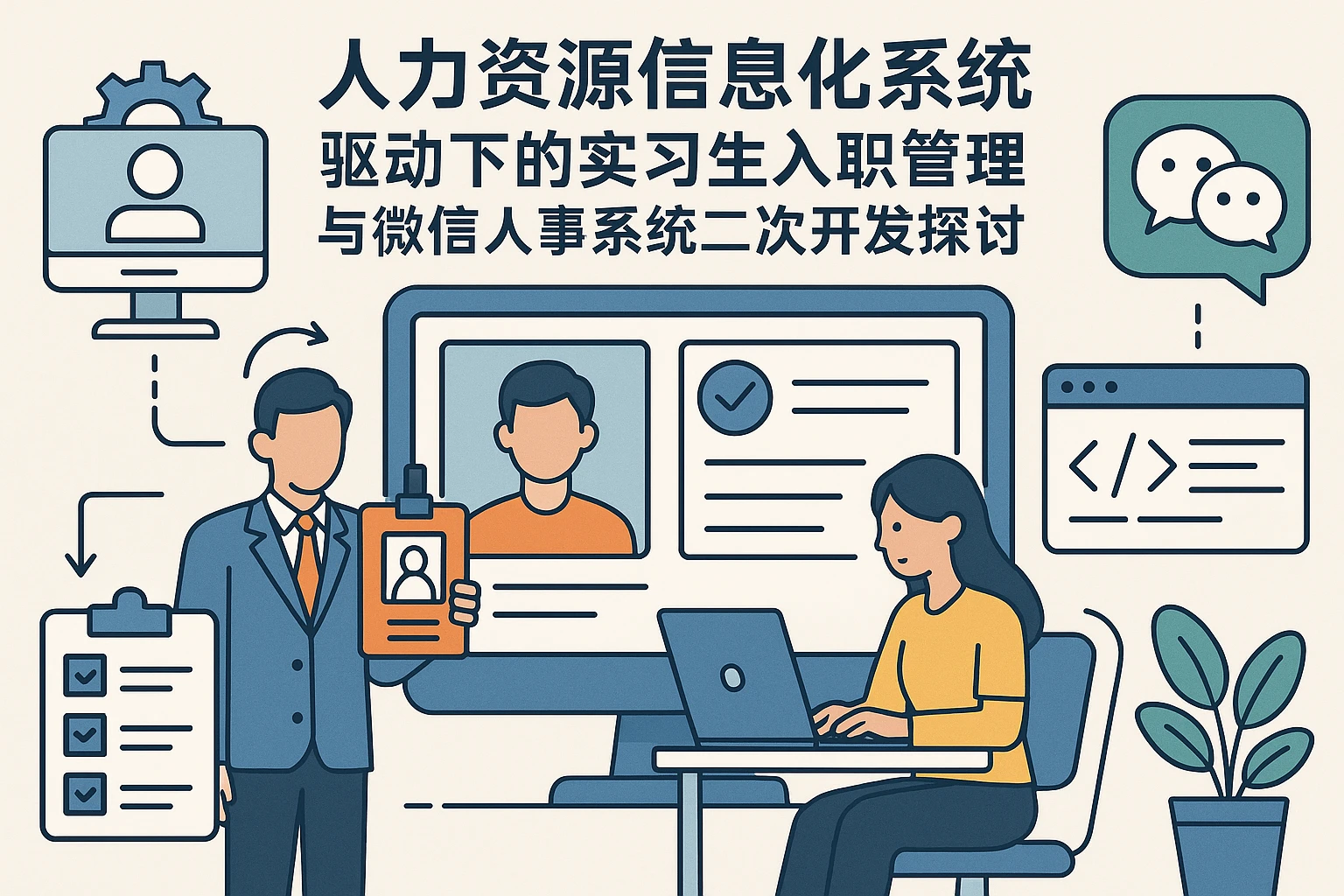 人力资源信息化系统驱动下的实习生入职管理与微信人事系统二次开发探讨