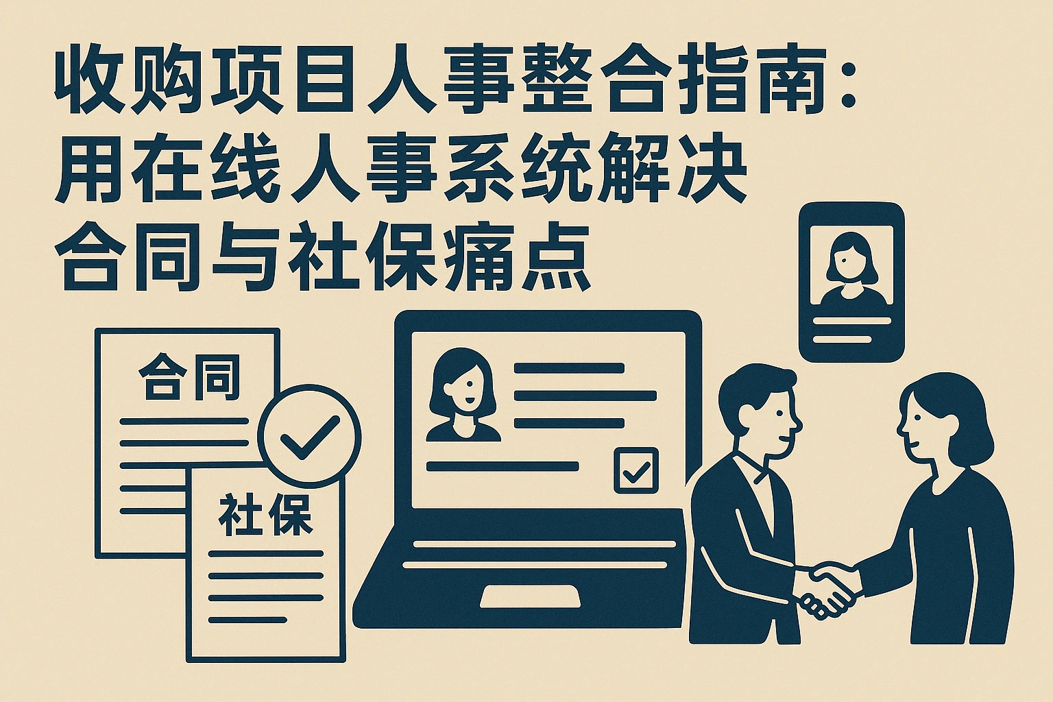 收购项目人事整合指南：用在线人事系统解决合同与社保痛点