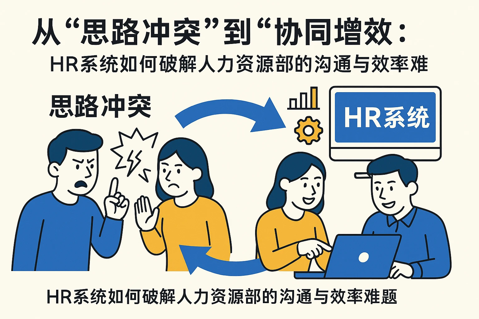 从“思路冲突”到“协同增效”：HR系统如何破解人力资源部的沟通与效率难题