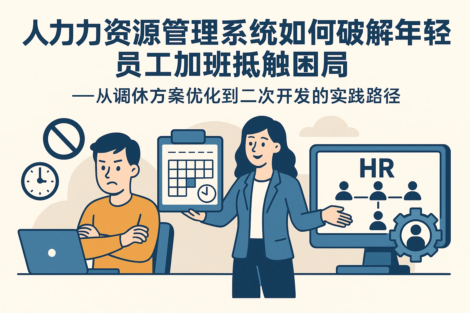 人力资源管理系统如何破解年轻员工加班抵触困局——从调休方案优化到二次开发的实践路径