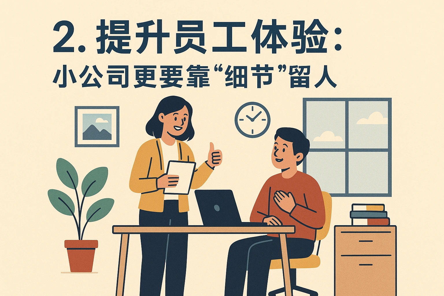 2. 提升员工体验：小公司更要靠“细节”留人