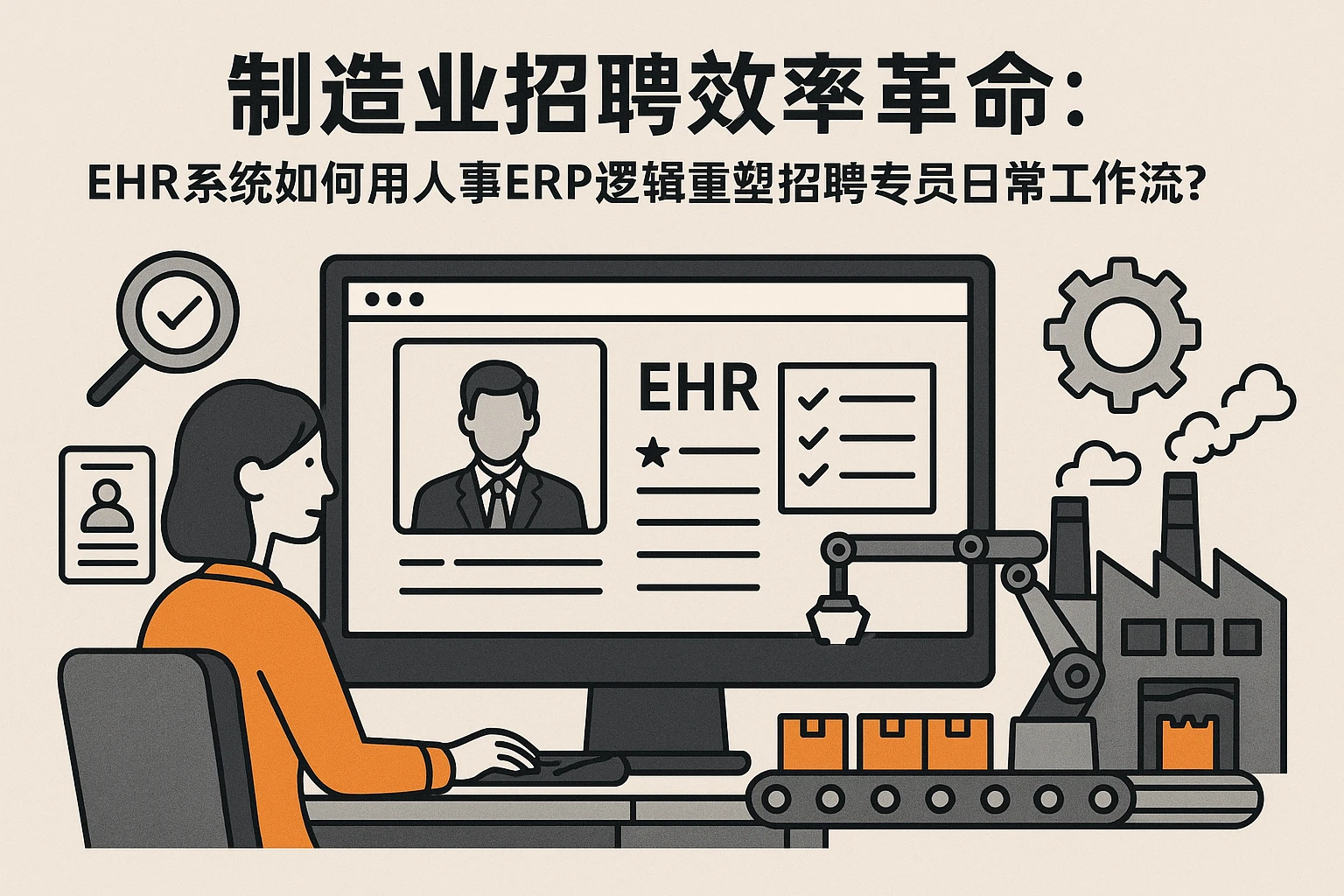 制造业招聘效率革命：EHR系统如何用人事ERP逻辑重塑招聘专员日常工作流？