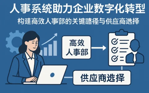 人事系统助力企业数字化转型：构建高效人事部的关键路径与供应商选择