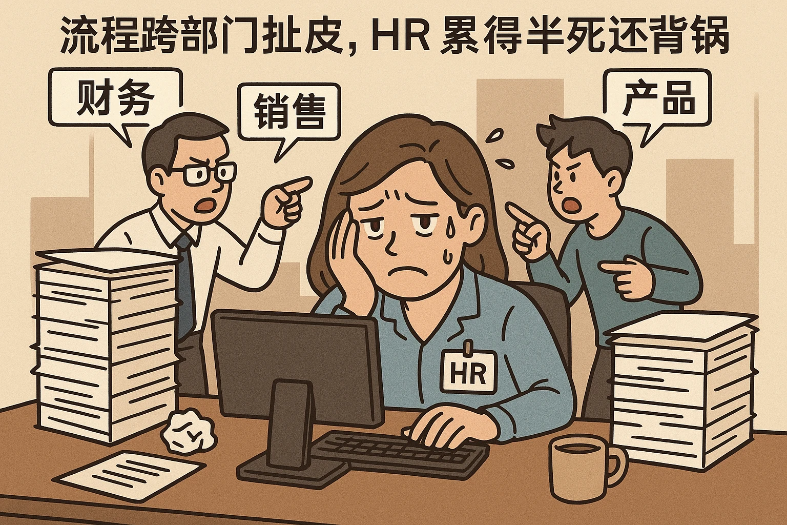 2. 流程跨部门扯皮，HR累得半死还背锅