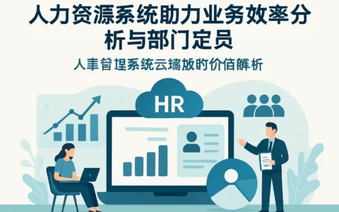 人力资源系统助力业务效率分析与部门定员——人事管理系统云端版的价值解析