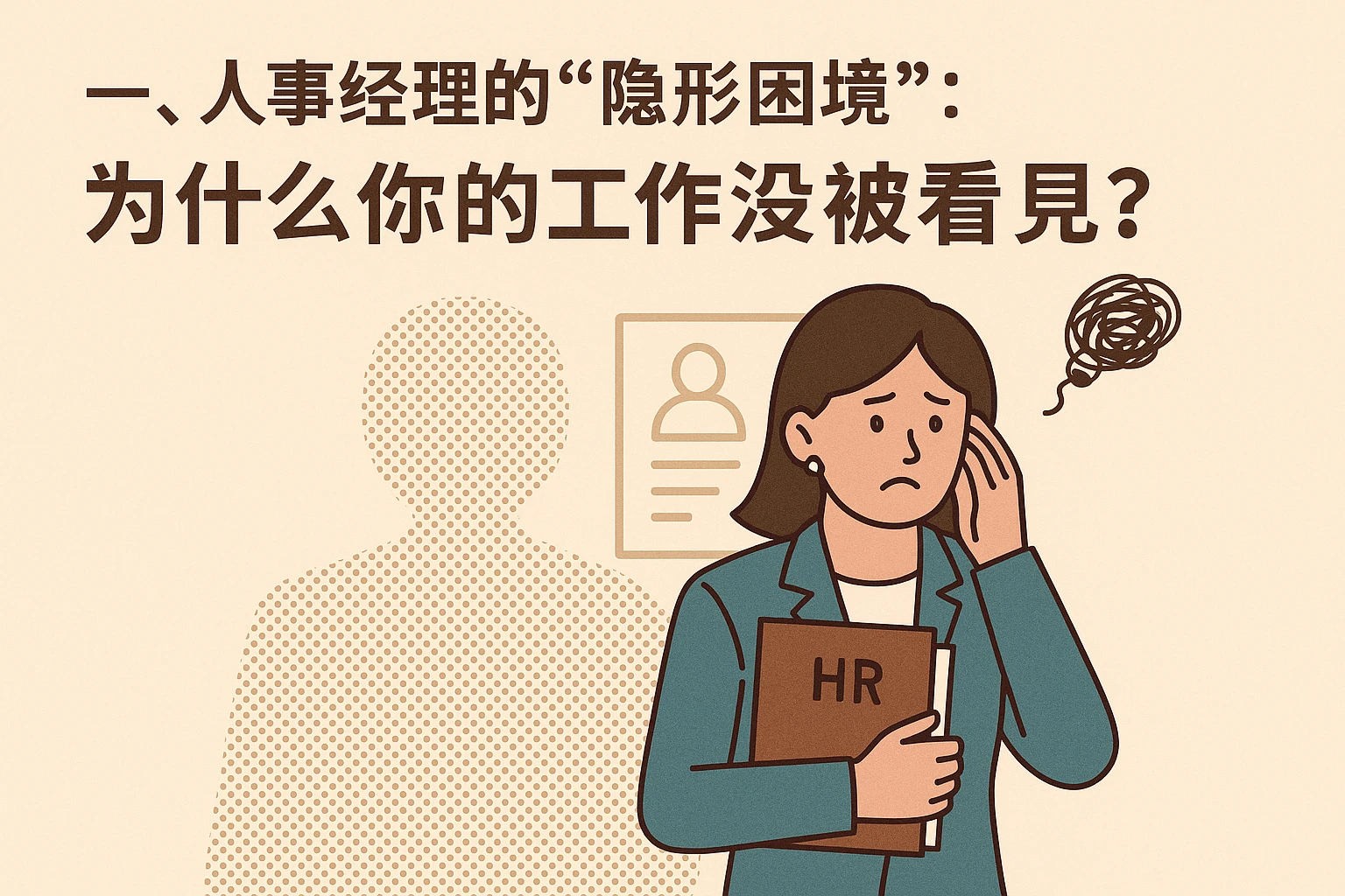 一、人事经理的“隐形困境”：为什么你的工作没被看见？