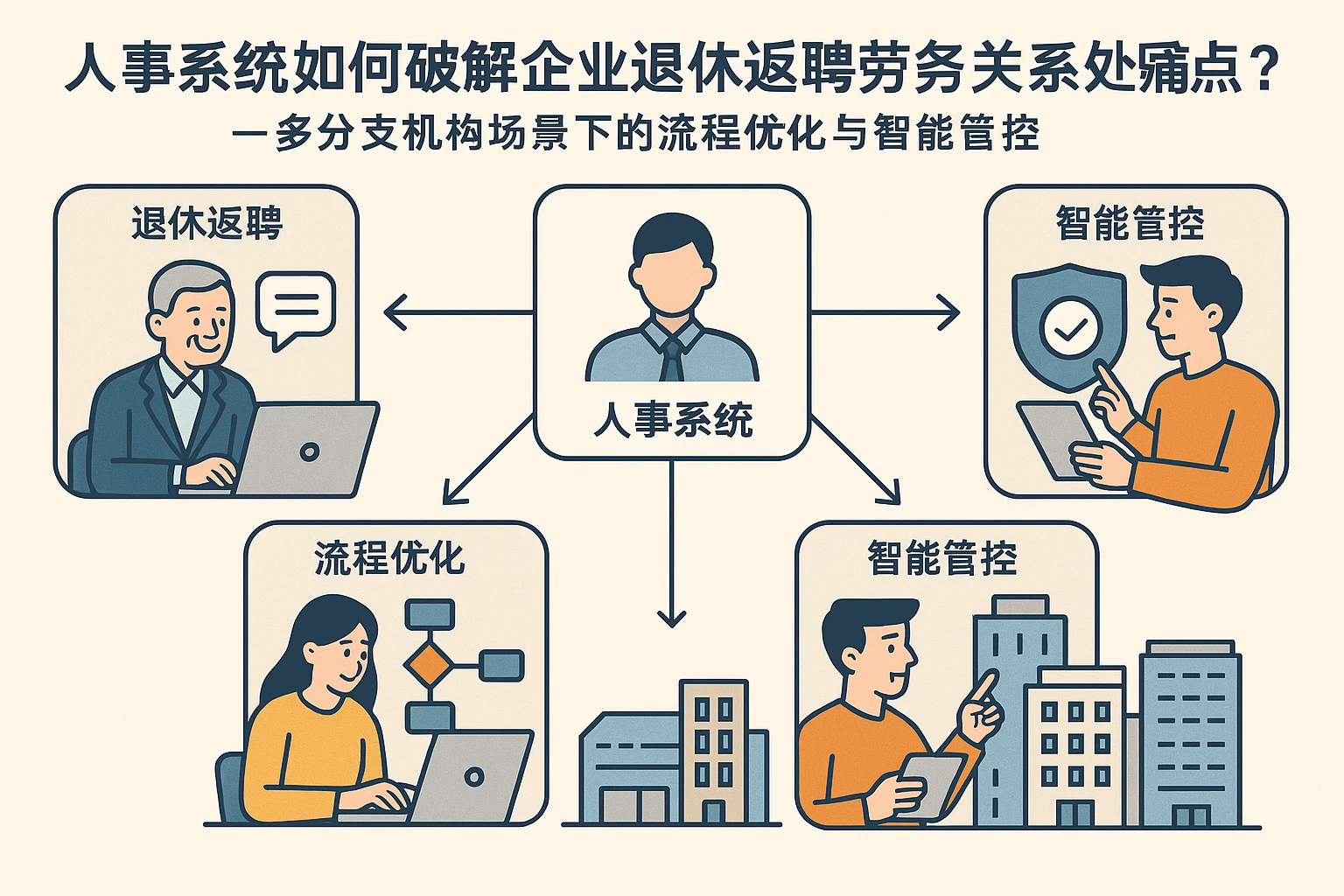 人事系统如何破解企业退休返聘劳务关系处理痛点？——多分支机构场景下的流程优化与智能管控
