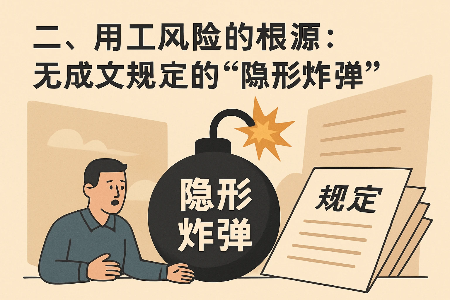 二、用工风险的根源：无成文规定的“隐形炸弹”