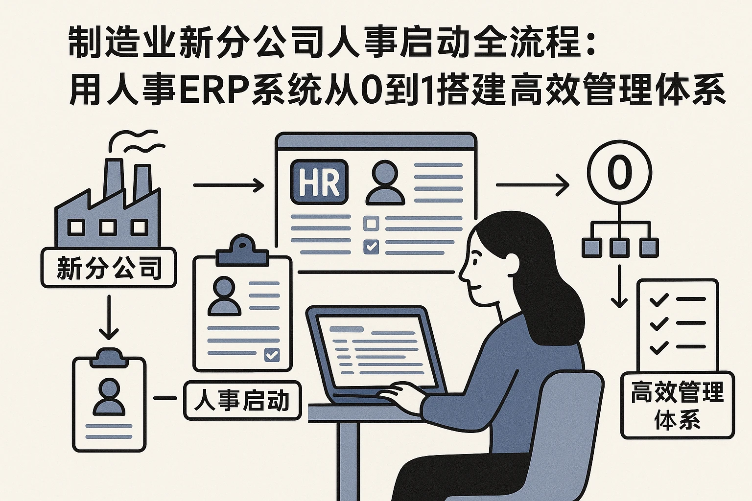 制造业新分公司人事启动全流程：用人事ERP系统从0到1搭建高效管理体系