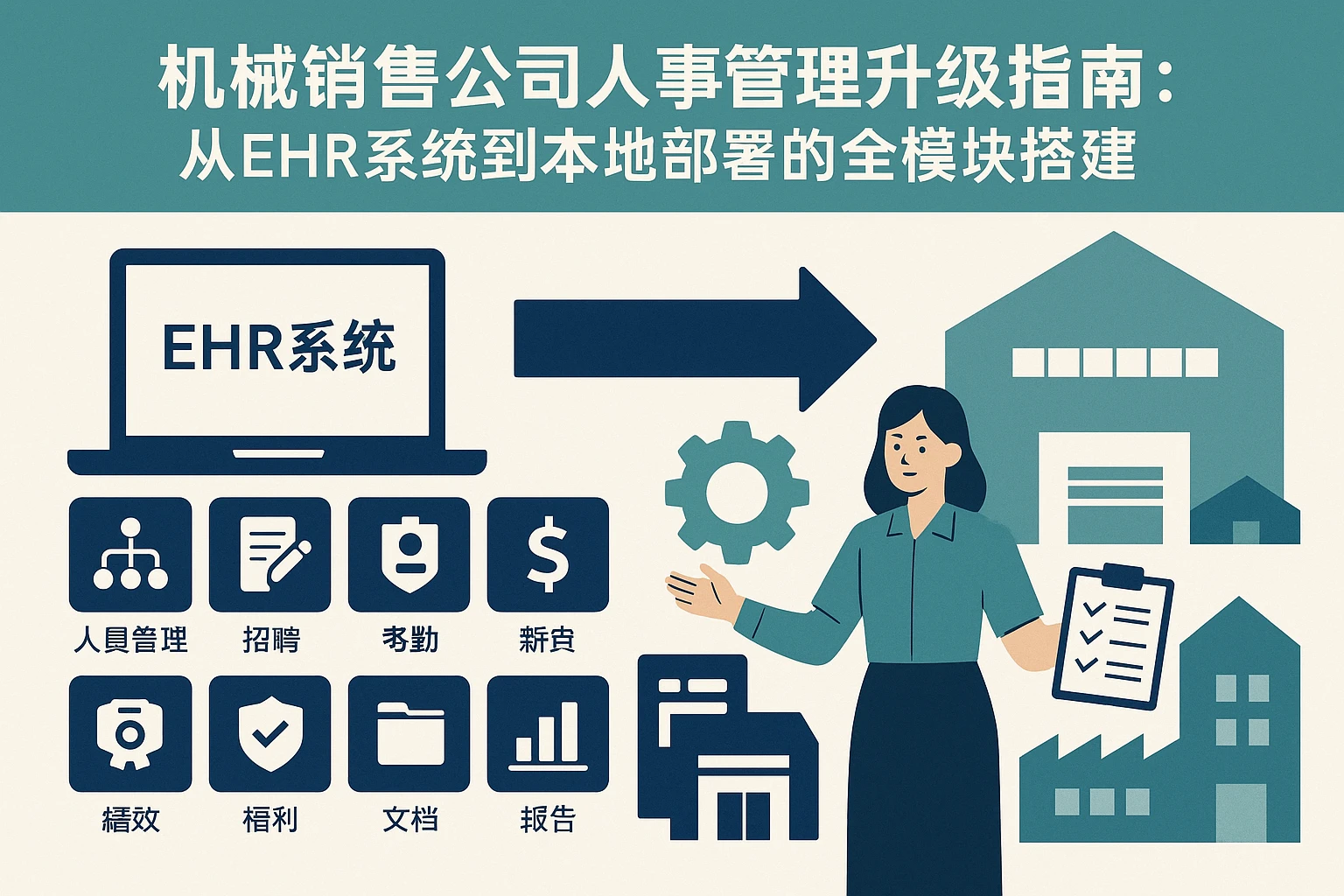 机械销售公司人事管理升级指南：从EHR系统到本地部署的全模块搭建