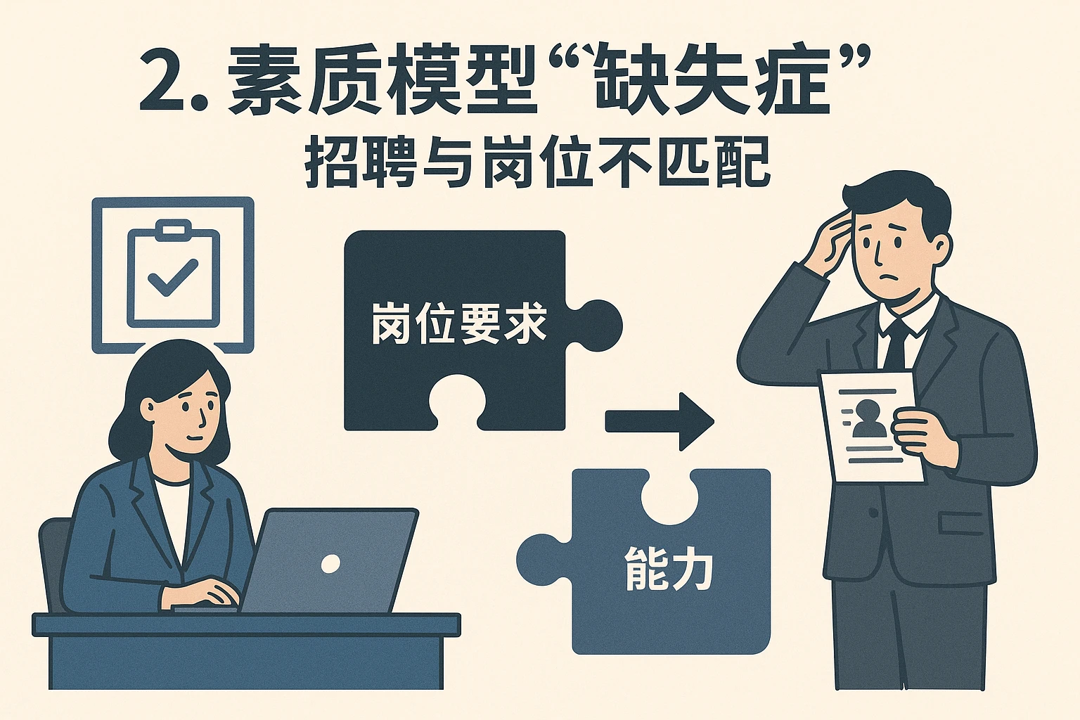 2. 素质模型“缺失症”：招聘与岗位不匹配