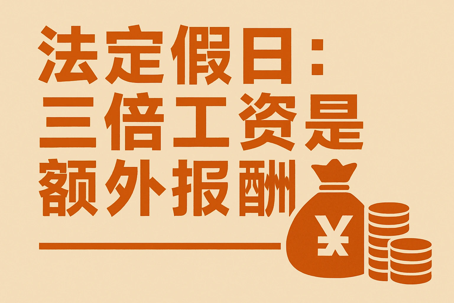 1. 法定假日：三倍工资是额外报酬