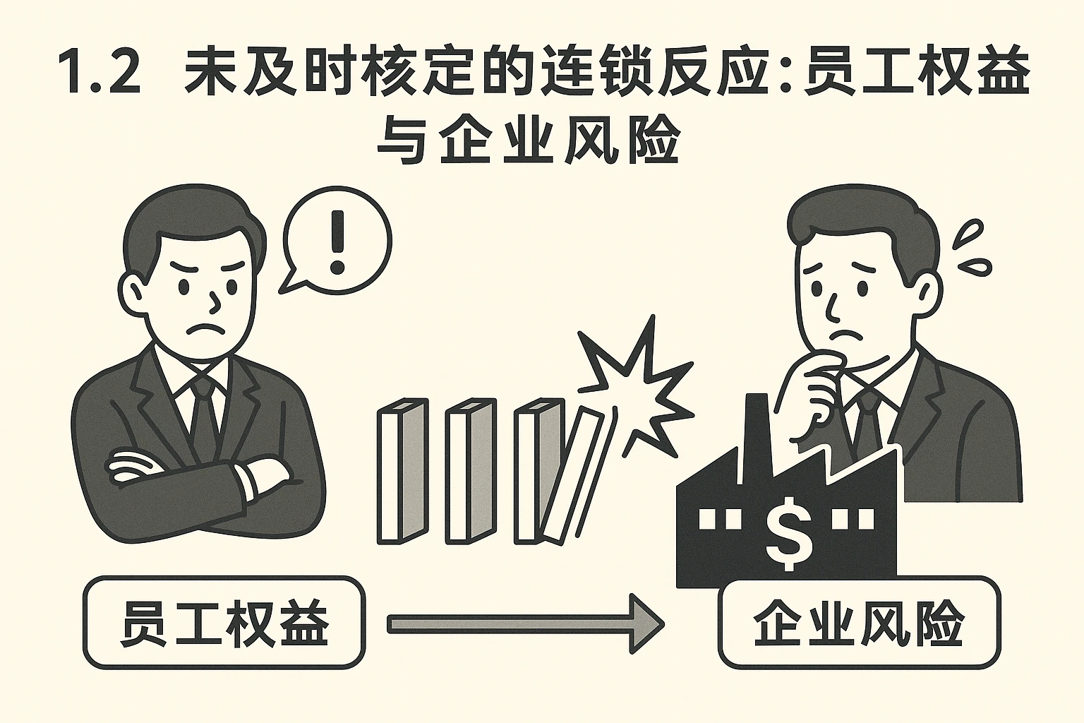 1.2 未及时核定的连锁反应：员工权益与企业风险