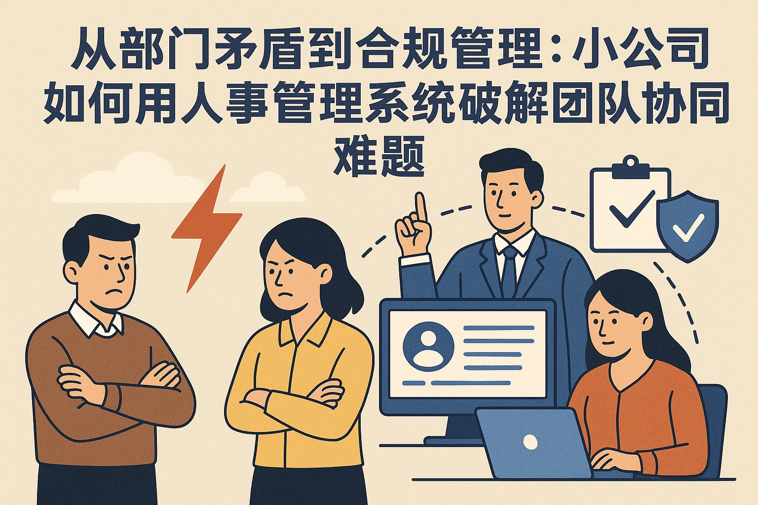 从部门矛盾到合规管理：小公司如何用人事管理系统破解团队协同难题